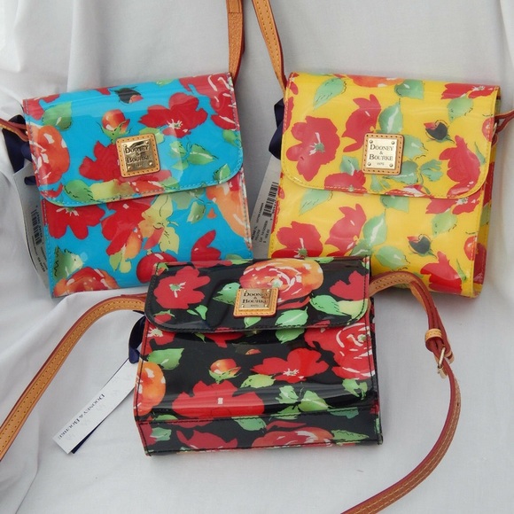 Dooney & Bourke Handbags - Dooney & Burke Floral Garden Aqua Letter Carrier
